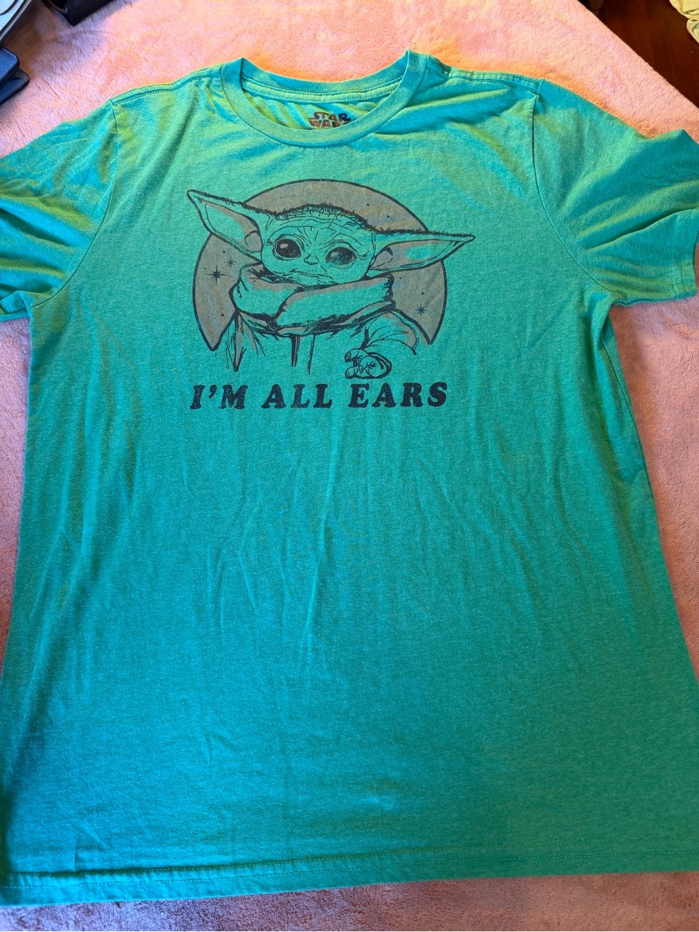 Fifth Sun Kids Teal Baby Yoda 'I'm All Ears' Graphic Tee